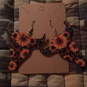 New! Light weight vegan leather earrings!